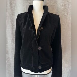 Armani Jeans Women's Black Corduroy Jacket - Size 6 (A102)